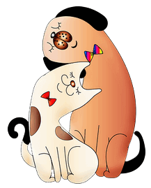 cute dog and cat